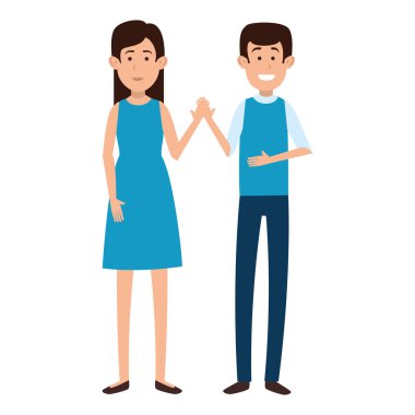 Çift avatar karakter simgeler