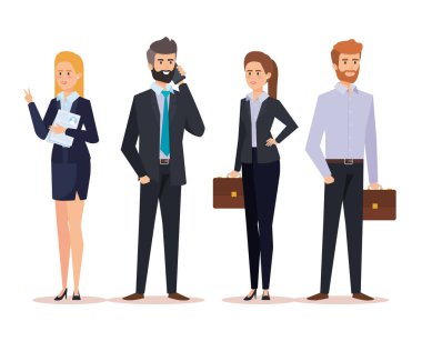 belgeler ve evrak çantası ile profesyonel işadamları ayarlamak