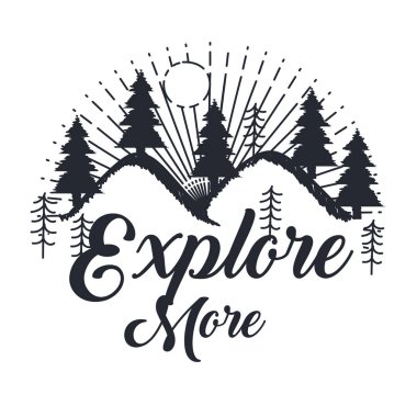 dağlar ağaçları güneş ilham verici poster ile daha fazla el çizilmiş yazı afişi keşfetmek