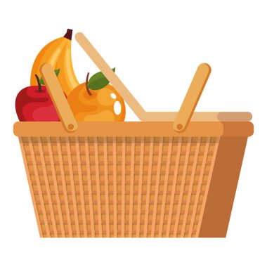picnic basket with fruits