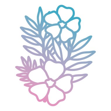 çiçek ve yapraklar dekoratif simge