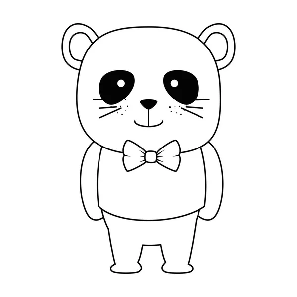 Милий ведмідь панда характер — стоковий вектор