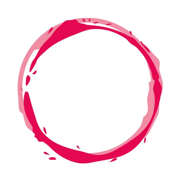 Kruhové vodoznak malovat víno — Stockový vektor