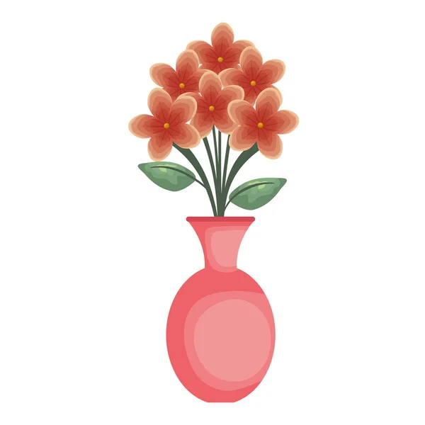 Vase mit Blumen-Symbol — Stockvektor