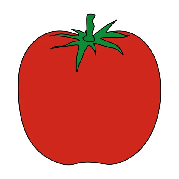 Ikon terisolasi segar tomat - Stok Vektor