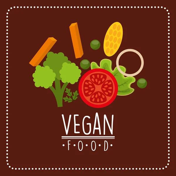 Vegan food design — Stock Vector