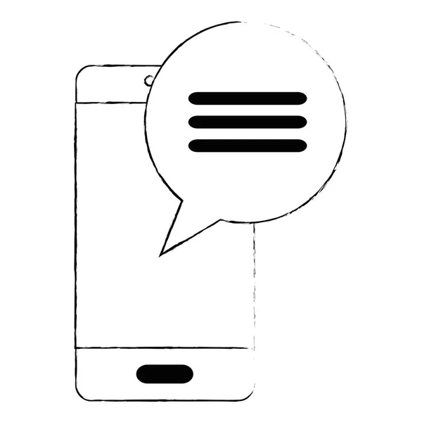 Smartphone mit Sprechblase — Stockvektor