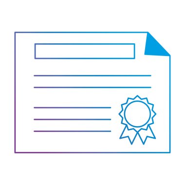 Mezuniyet belgesi izole simgesi