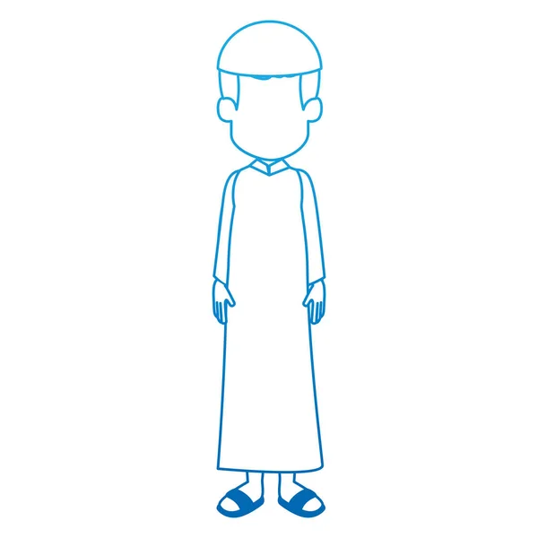 Moslim man avatar personage — Stockvector