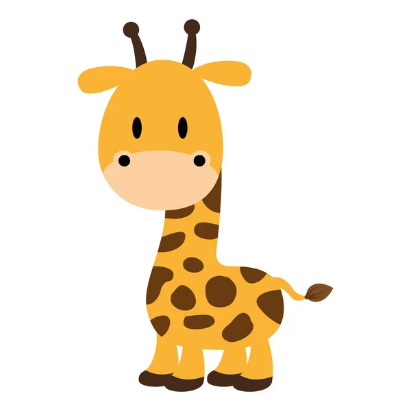 可爱和可爱的长颈鹿字符 — 图库矢量图片