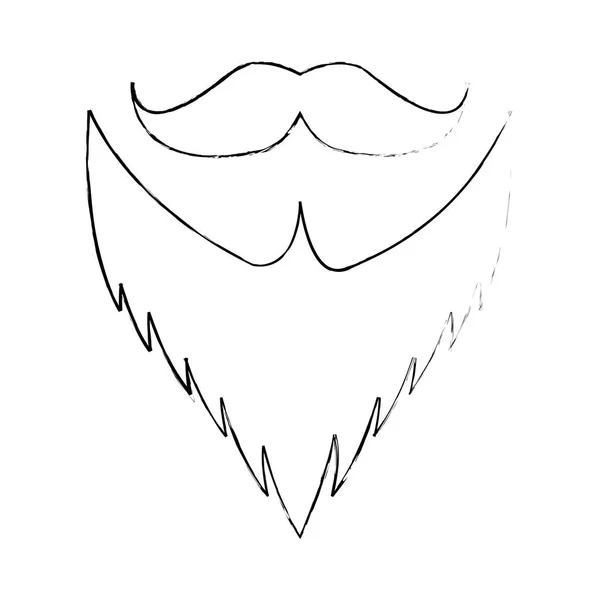 Bıyık ve sakal hipster tarzı — Stok Vektör