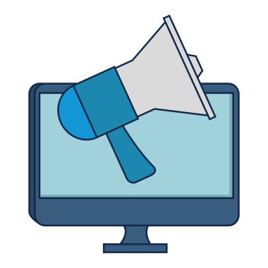 megafon ses ile bilgisayar ekranı