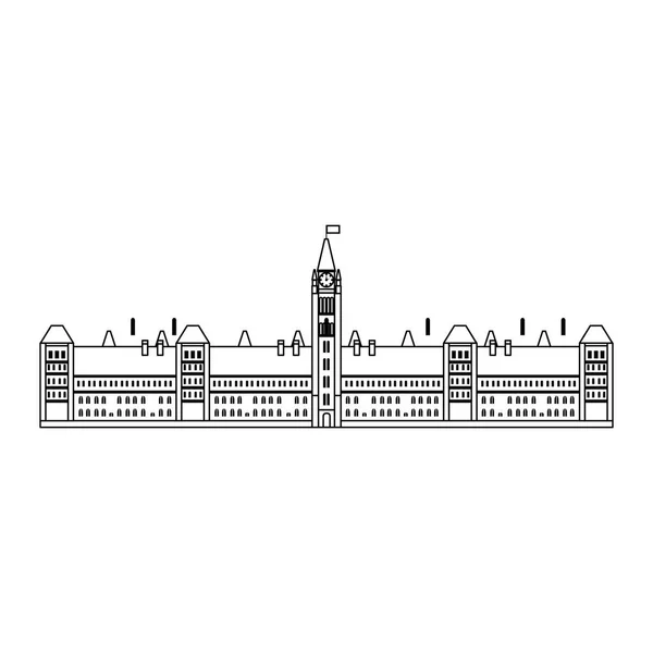 Kanada parlamento binası simgesi — Stok Vektör