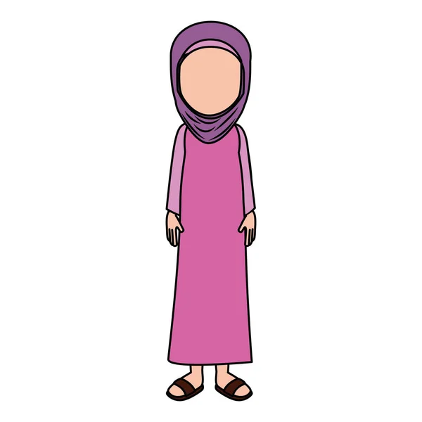 Muslim woman avatar character — Stock Vector