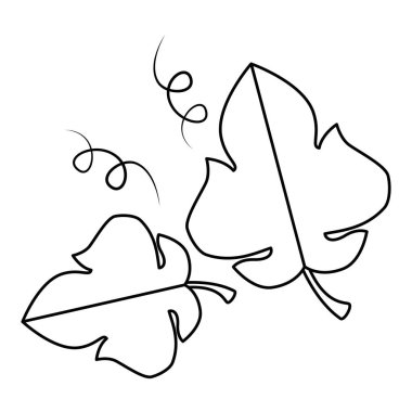 üzüm yaprağı izole simgesi