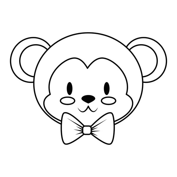 Mignon et adorable personnage de singe — Image vectorielle