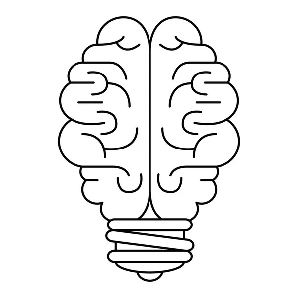 Brain storm bulb icon — Stock Vector