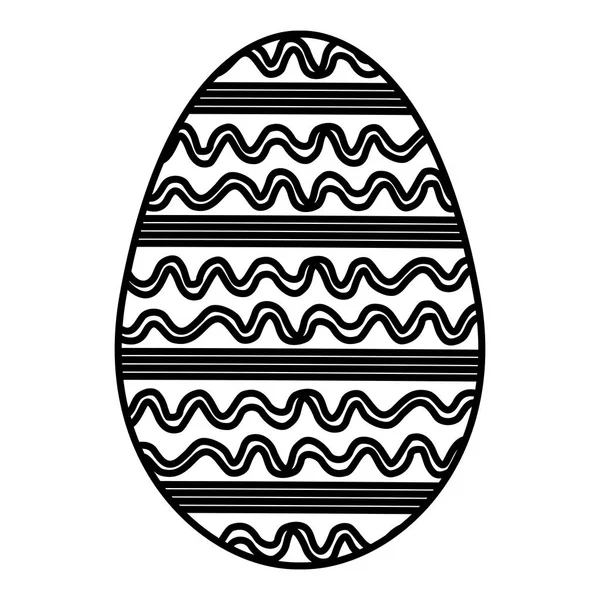 Pintura al huevo decoración de Pascua monocromática — Archivo Imágenes Vectoriales
