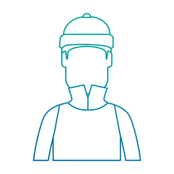 Snowboarder uomo avatar personaggio — Vettoriale Stock