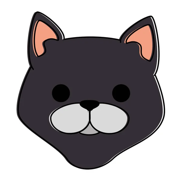 Χαριτωμένο χαρακτήρα κεφάλι μασκότ γάτα — Διανυσματικό Αρχείο