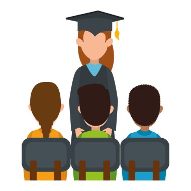 kadın öğrenci öğrenci sınıfı ile mezun