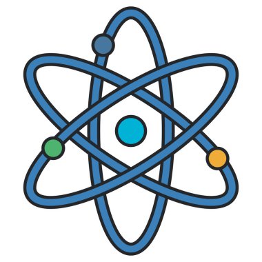 Atom molekül izole simgesi