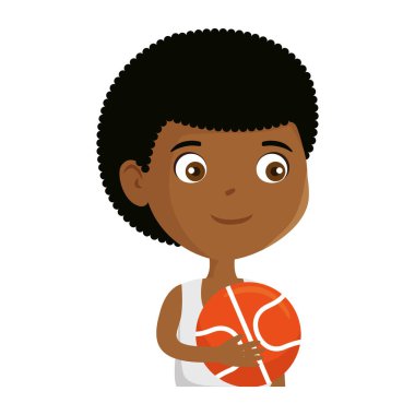 küçük çocuk siyah basketbol karakteri oynarken