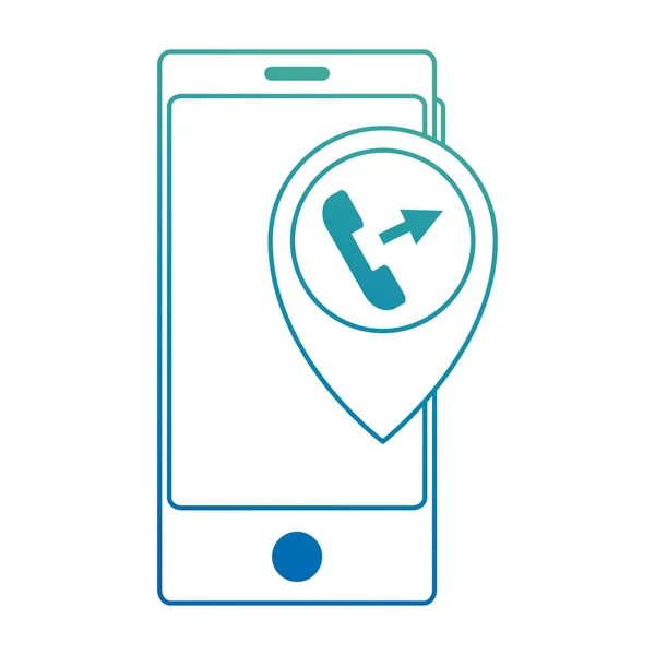 Smartphone con aplicación gps — Vector de stock