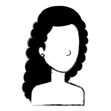 güzel ve genç kadın gömleksiz karakter