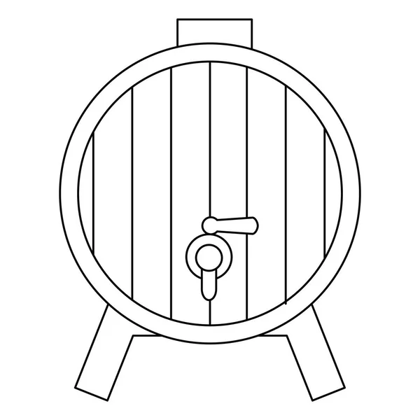 Baril de vin icône isolée — Image vectorielle