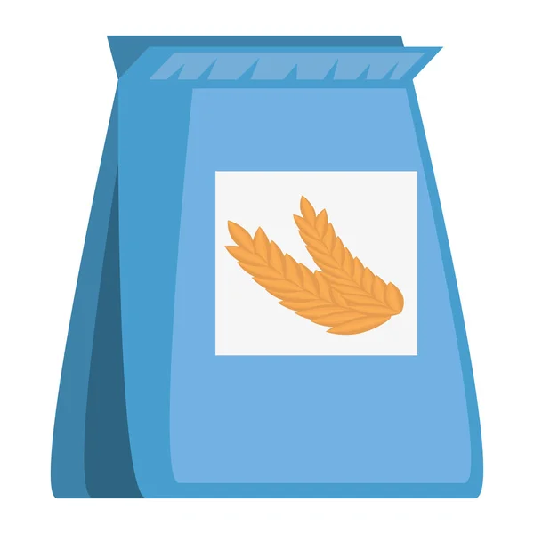 Bolsa de trigo comida saludable — Vector de stock