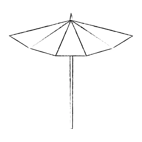Umbrella beach izolované ikona — Stockový vektor