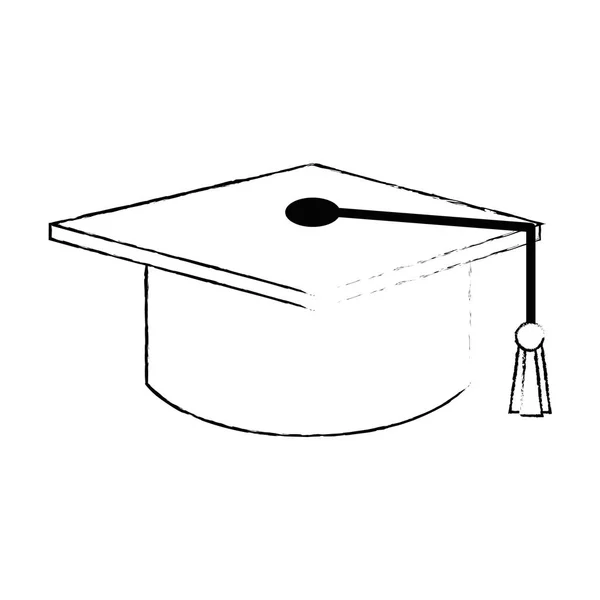 Maturitní klobouk izolované ikona — Stockový vektor