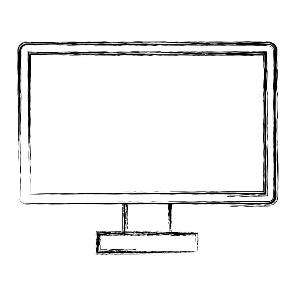 컴퓨터 디스플레이 고립 된 아이콘 — 스톡 벡터
