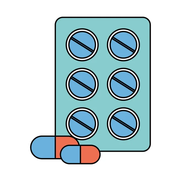 Píldoras de farmacia médica cápsula — Archivo Imágenes Vectoriales