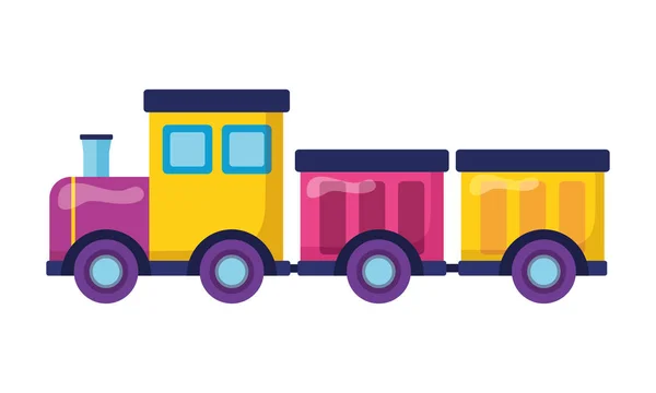 Vagones de tren niños juguetes — Vector de stock