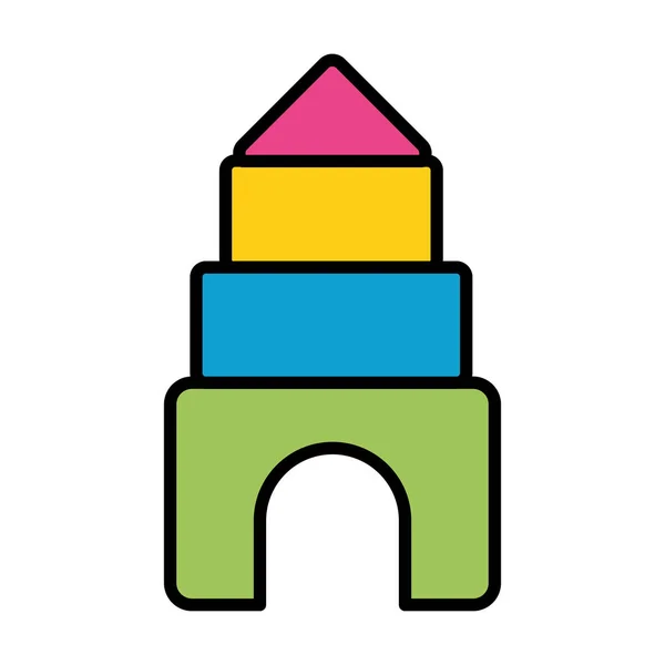 Puzzles castle kids toys — Stock Vector