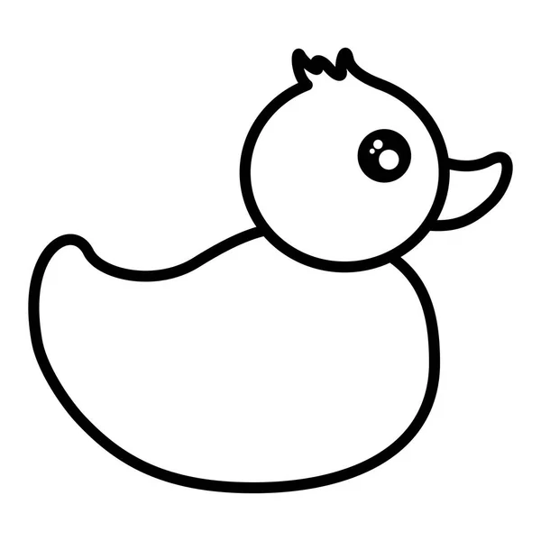 Gumová kachna dětská hračka — Stockový vektor