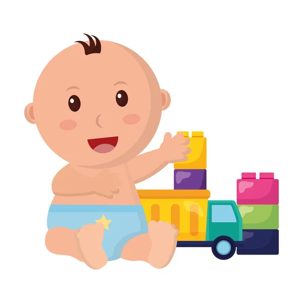 Baby boy toys — Stock Vector