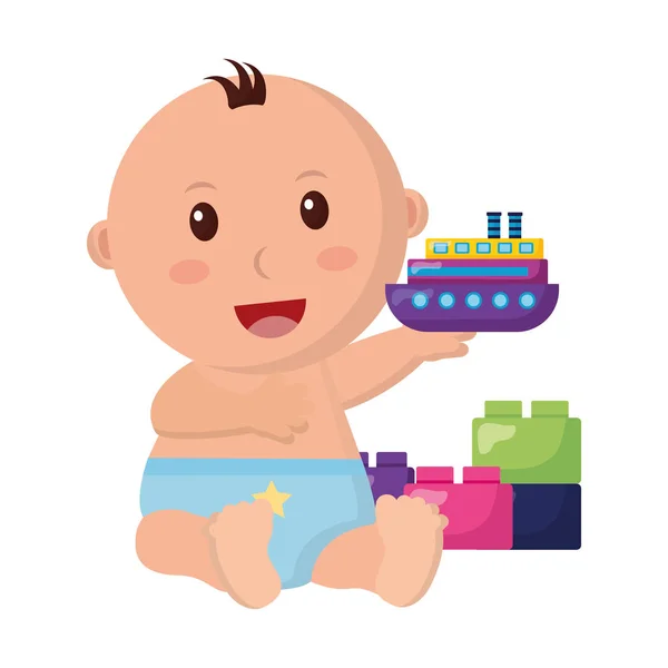 Baby boy toys — Stock Vector