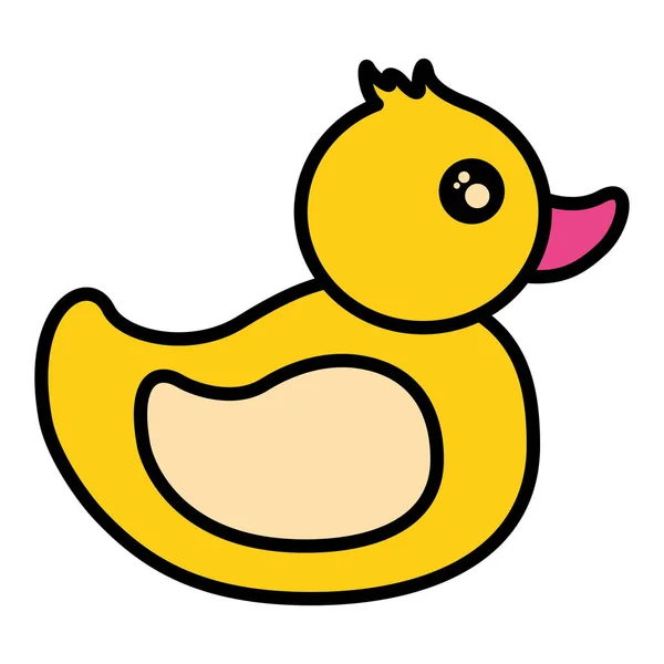 Jouet canard en caoutchouc pour enfants — Image vectorielle