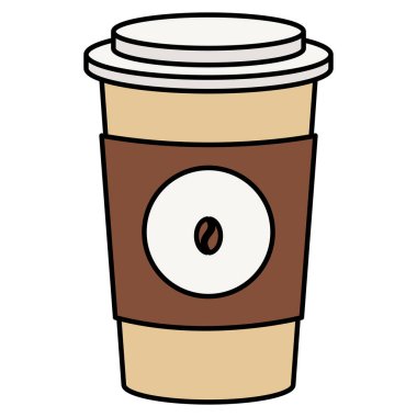 Kahve plastik kap simgesi