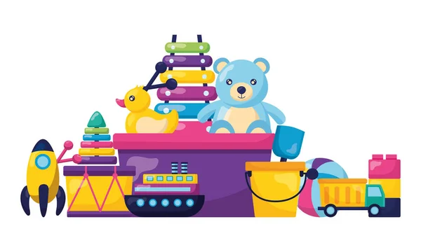 Diseño de juguetes para niños — Vector de stock