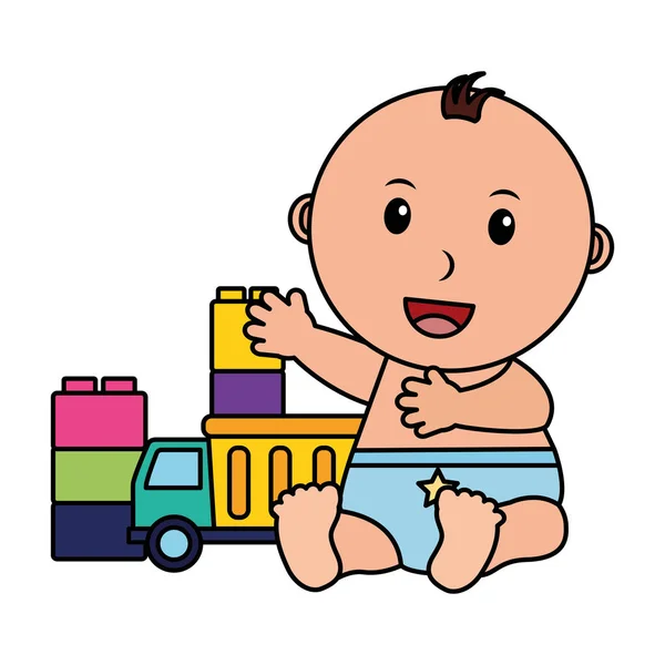 Bebê menino brinquedos —  Vetores de Stock