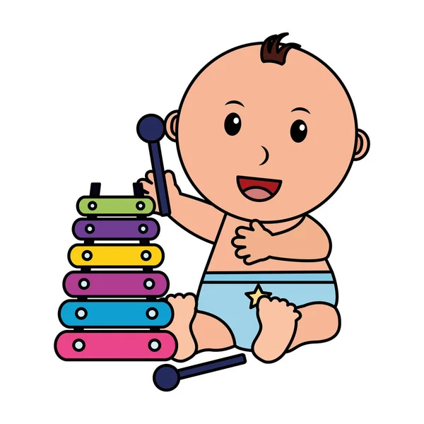 Bebê menino brinquedos —  Vetores de Stock