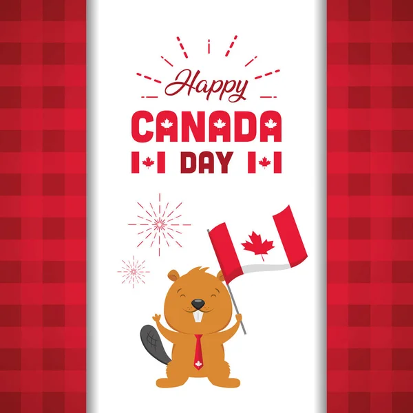 Heureux jour du canada — Image vectorielle
