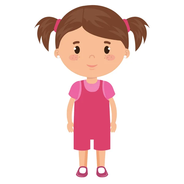 Kleine meisje dochter karakter — Stockvector