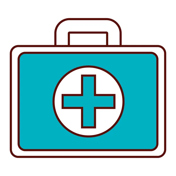 Medical kit isolated icon — Stock Vector