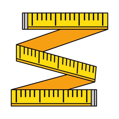 mezura izole simgesi