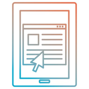 Web sayfası şablonu ile tablet